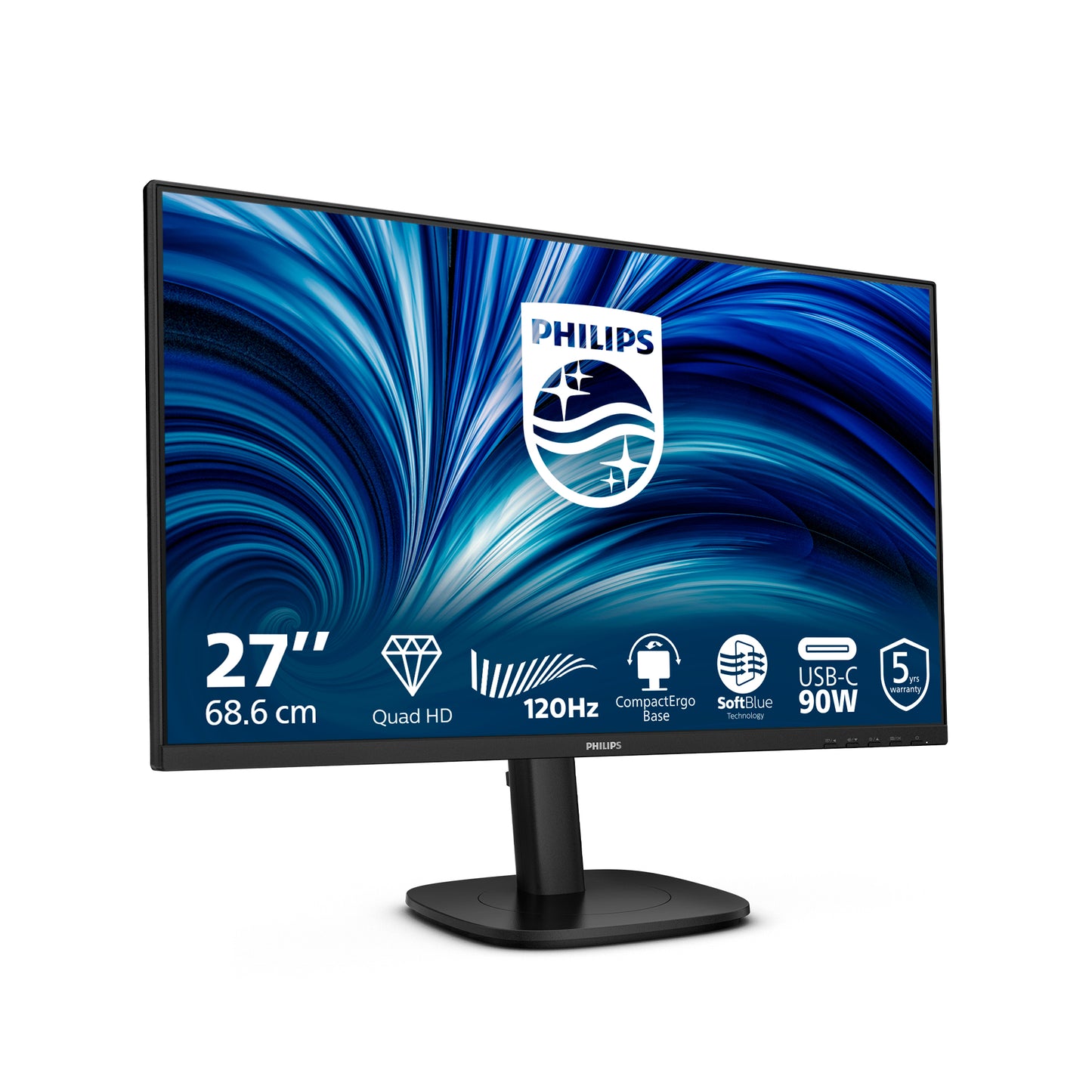 PHILIPS 3000 Series - 27 inch - QUAD HD LCD - 2560x1440 - Pivot - HAS