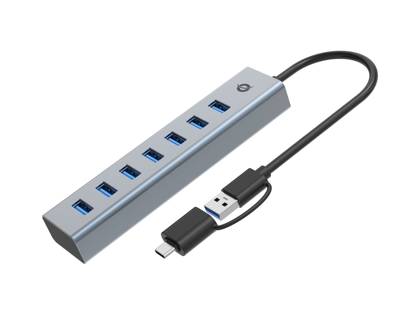 CONCEPTRONIC 7-Port USB 3.0 Hub with Power Adapter - 5Gbps - USB-A x 7