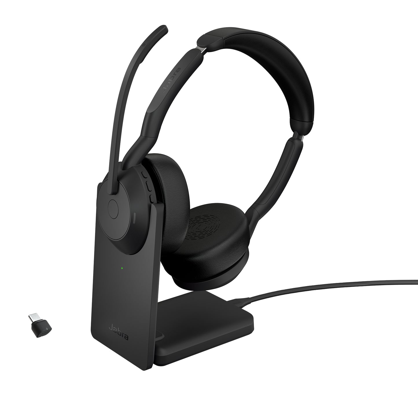 JABRA Evolve2 55 - UC Stereo - headset - with charging stand - USB-C