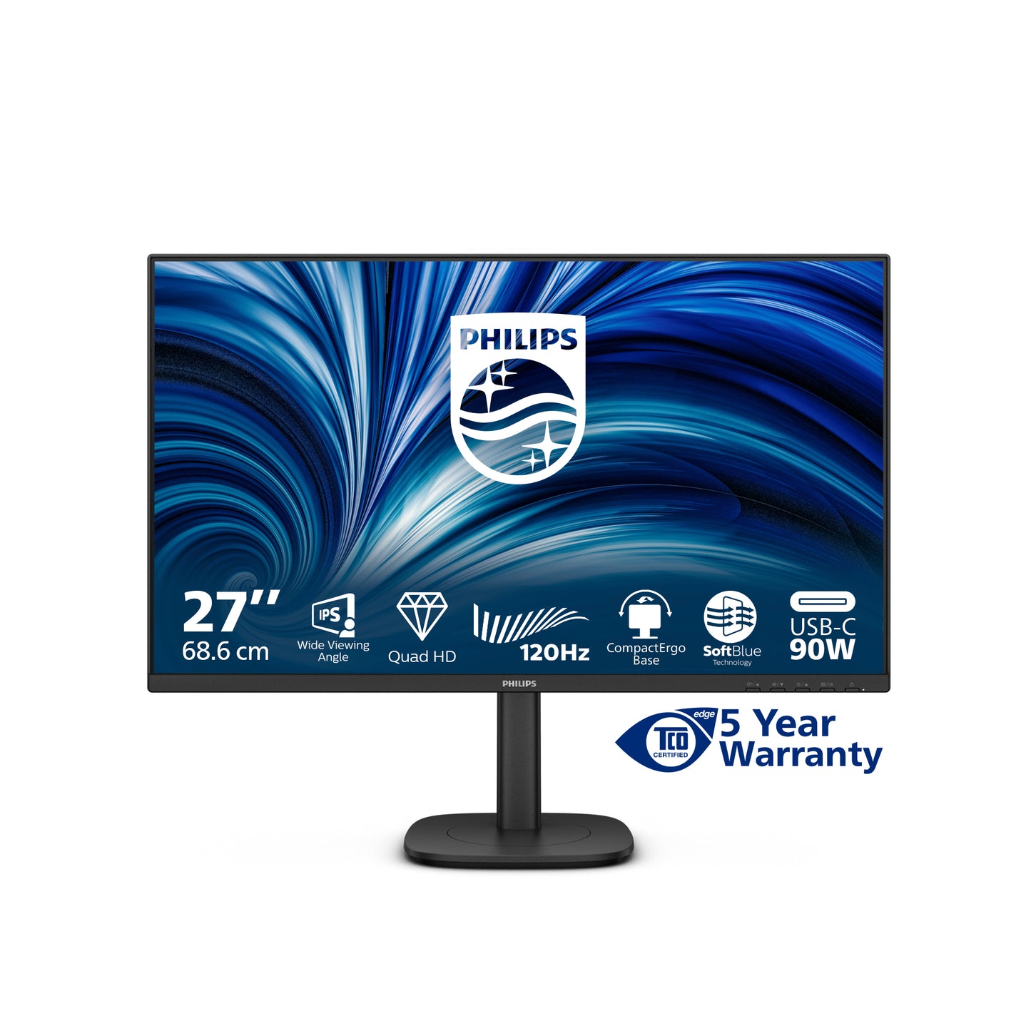 PHILIPS 3000 Series - 27 inch - QUAD HD LCD - 2560x1440 - Pivot - HAS