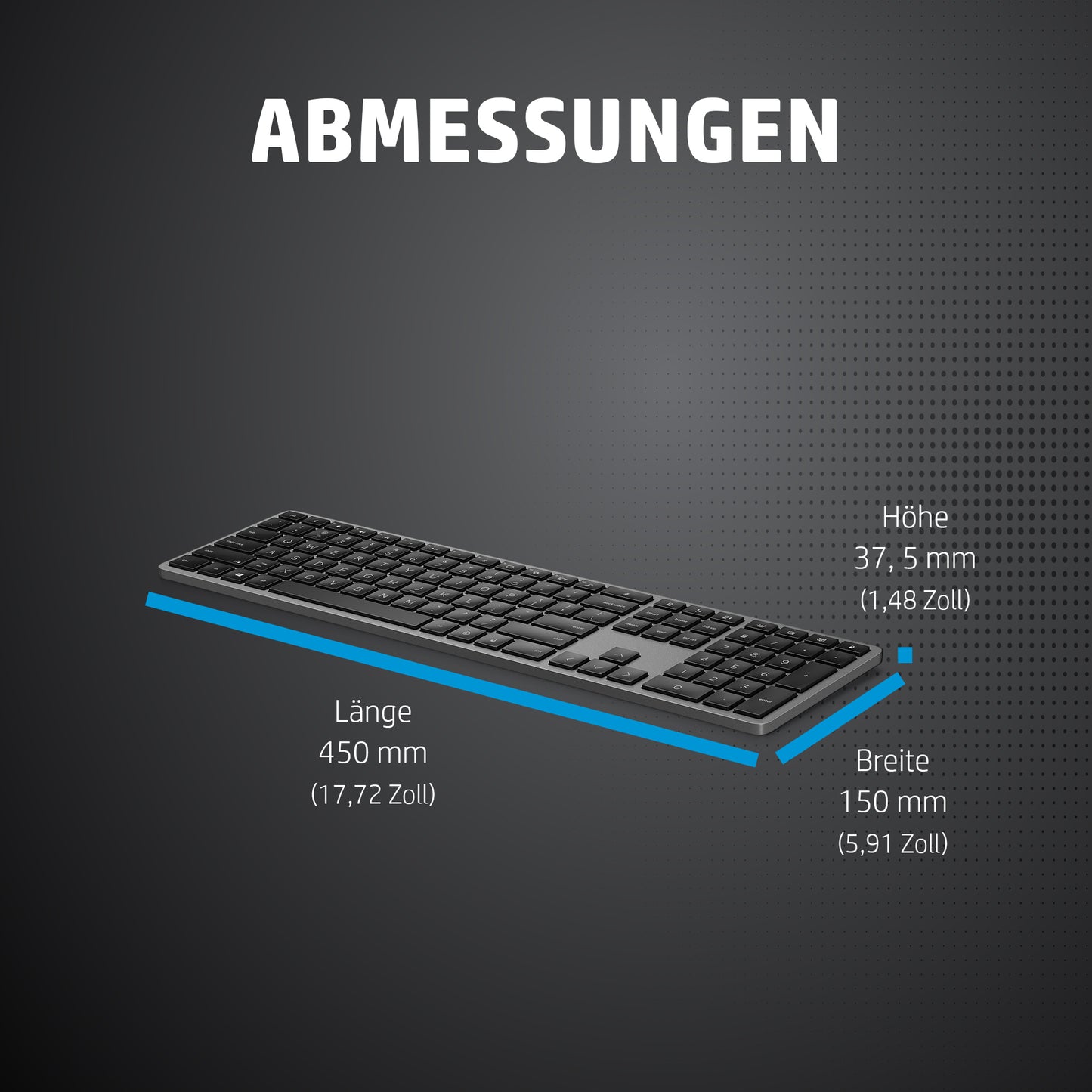 HP INC. 975 Dual-Mode Wireless Keyboard
