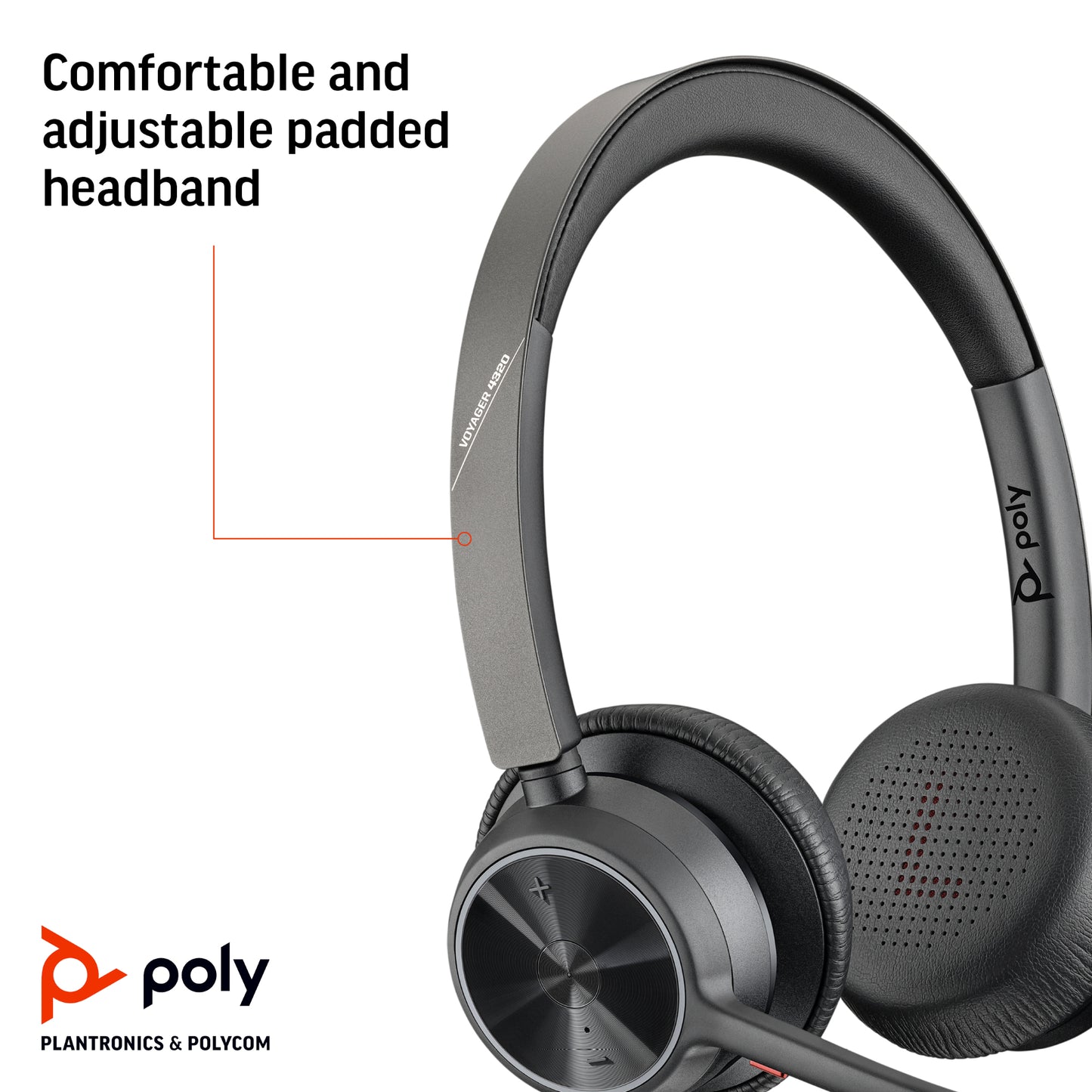 HP INC. Poly Voyager 4320 Microsoft Teams Certified USB-A Headset + BT700 dongle