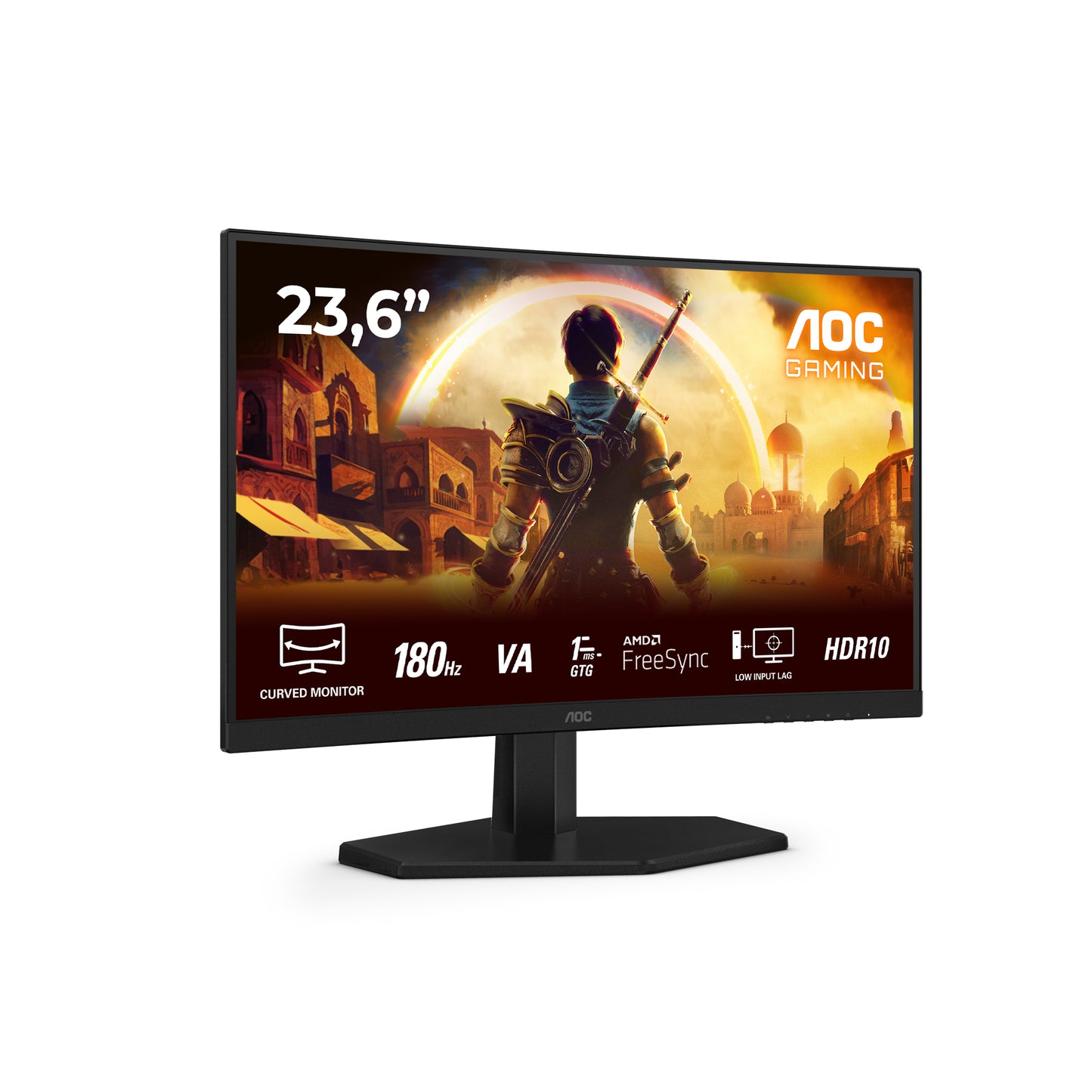 AOC G4 Series - 23.6 inch - 1920x1080 - Curved - Full HD LED - 180hz