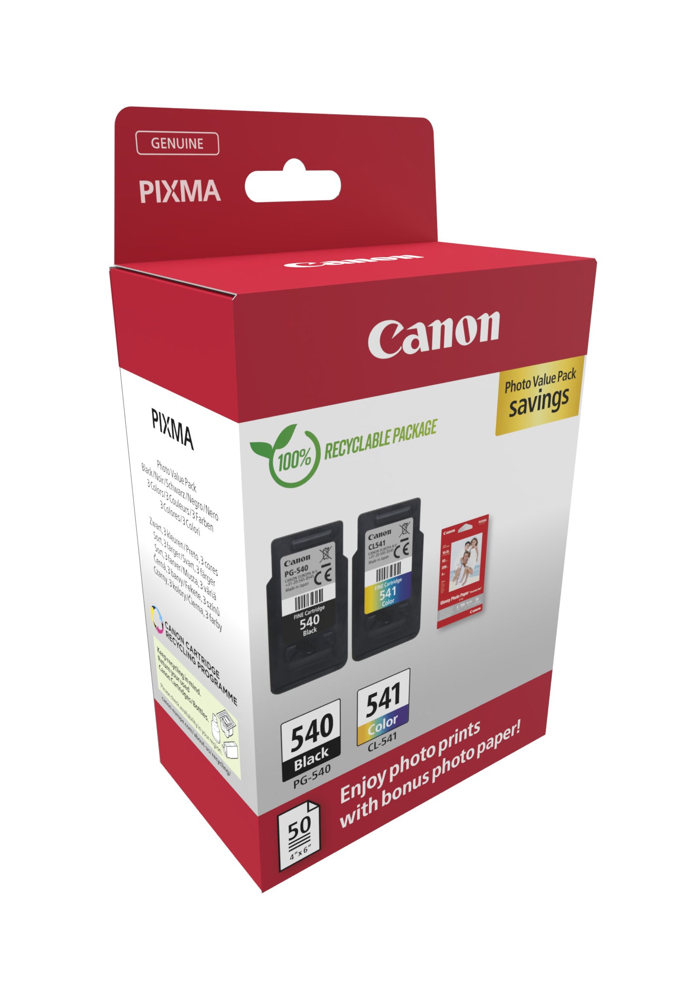 CANON PG-540/CL-541 Photo Paper Value Pack - 2er-Pack