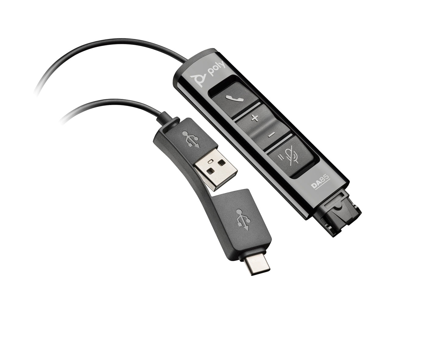 HP INC. Poly DA85 USB to QD Black Adapter TAA