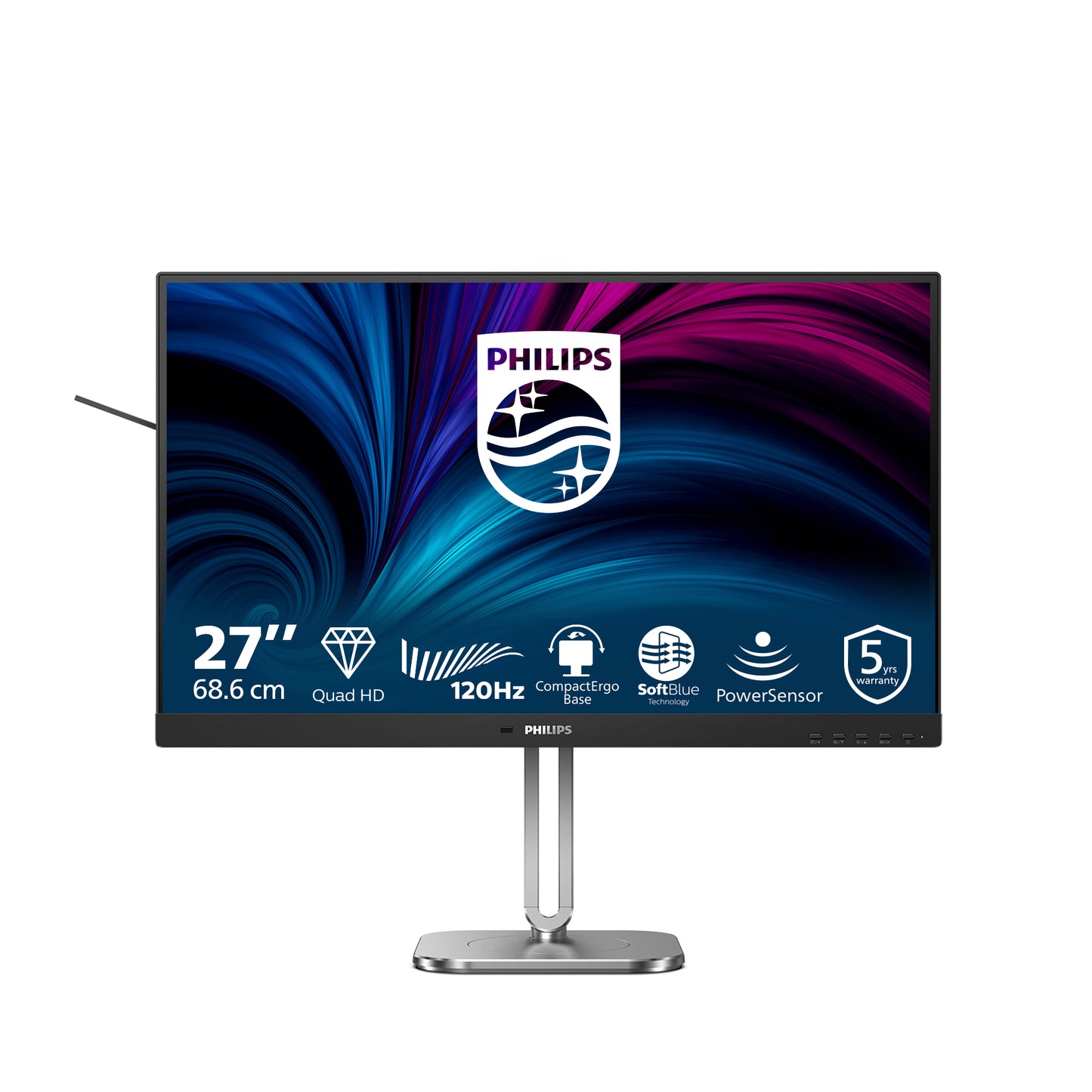 PHILIPS 4000 Series - 27 inch - Quad HD LCD - 2560x1440 - Pivot - HAS