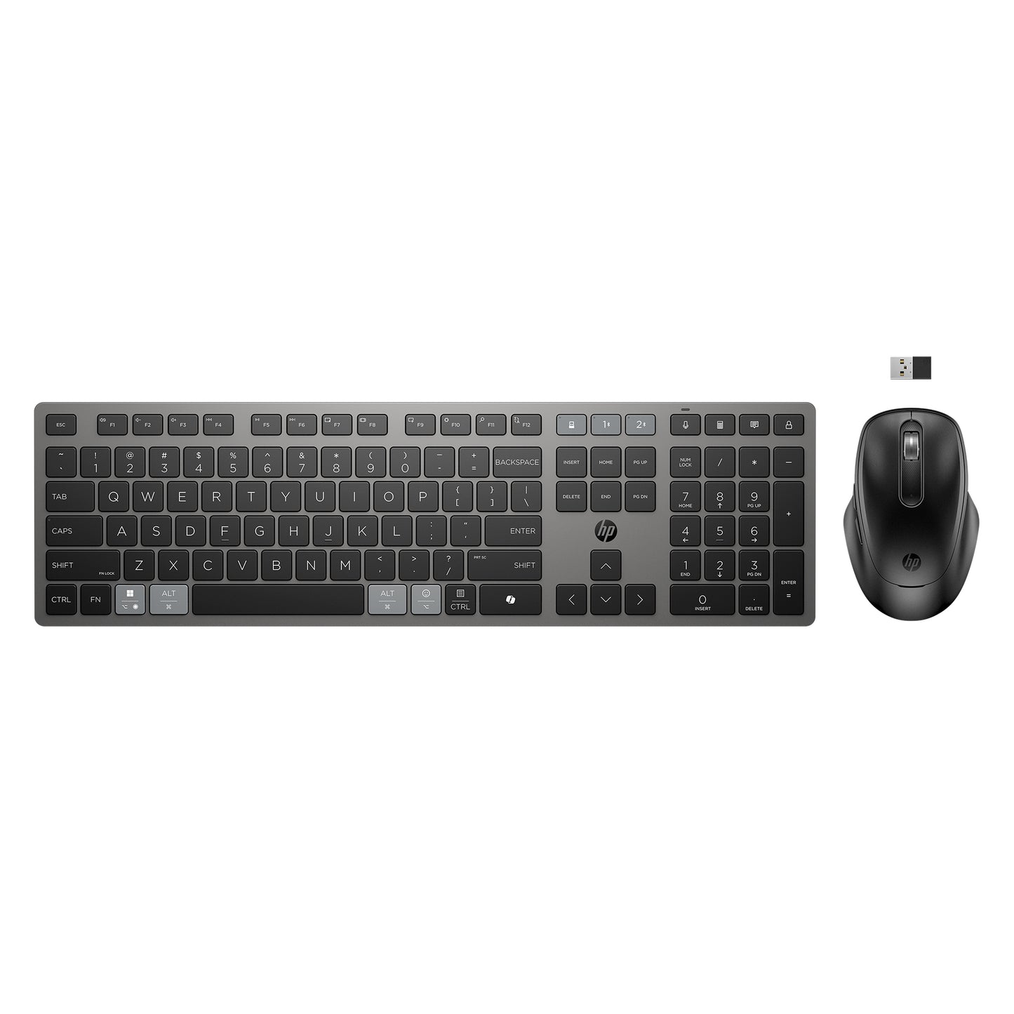HP INC. 725 Multi-Device Rechargeable Wireless Keyboard and Mouse Combo - QWERTY US