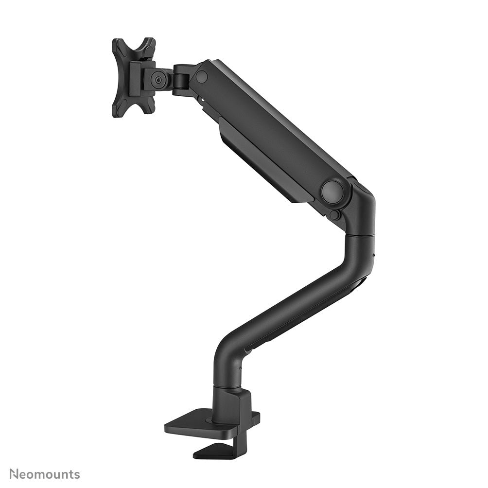 NEOMOUNTS NEXT One Single Monitor Arm - 17-49inch - 1-18 kg (curved 15 kg) - Gas Spring - 180 Degrees - Stop Mechanism - Topfix - Black