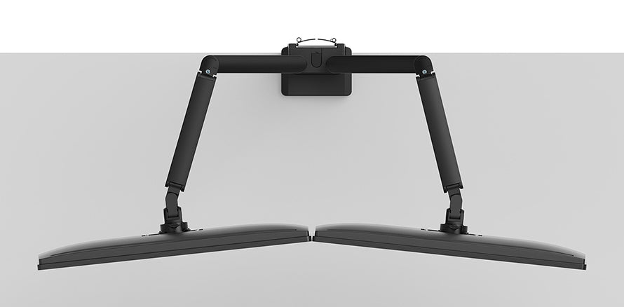 NEOMOUNTS NEXT Slim Dual Monitor Arm - 17-32inch - 1-9 kg/screen (curved 8 kg/screen) - Gas Spring - 180 Degrees - Stop Mechanism - Topfix