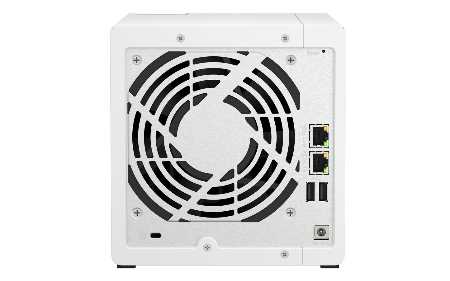QNAP ARM 4-core Cortex-A55 - NAS Tower - 4 GB RAM - 4GB Flash - 4 Bays 3.5 inch - White