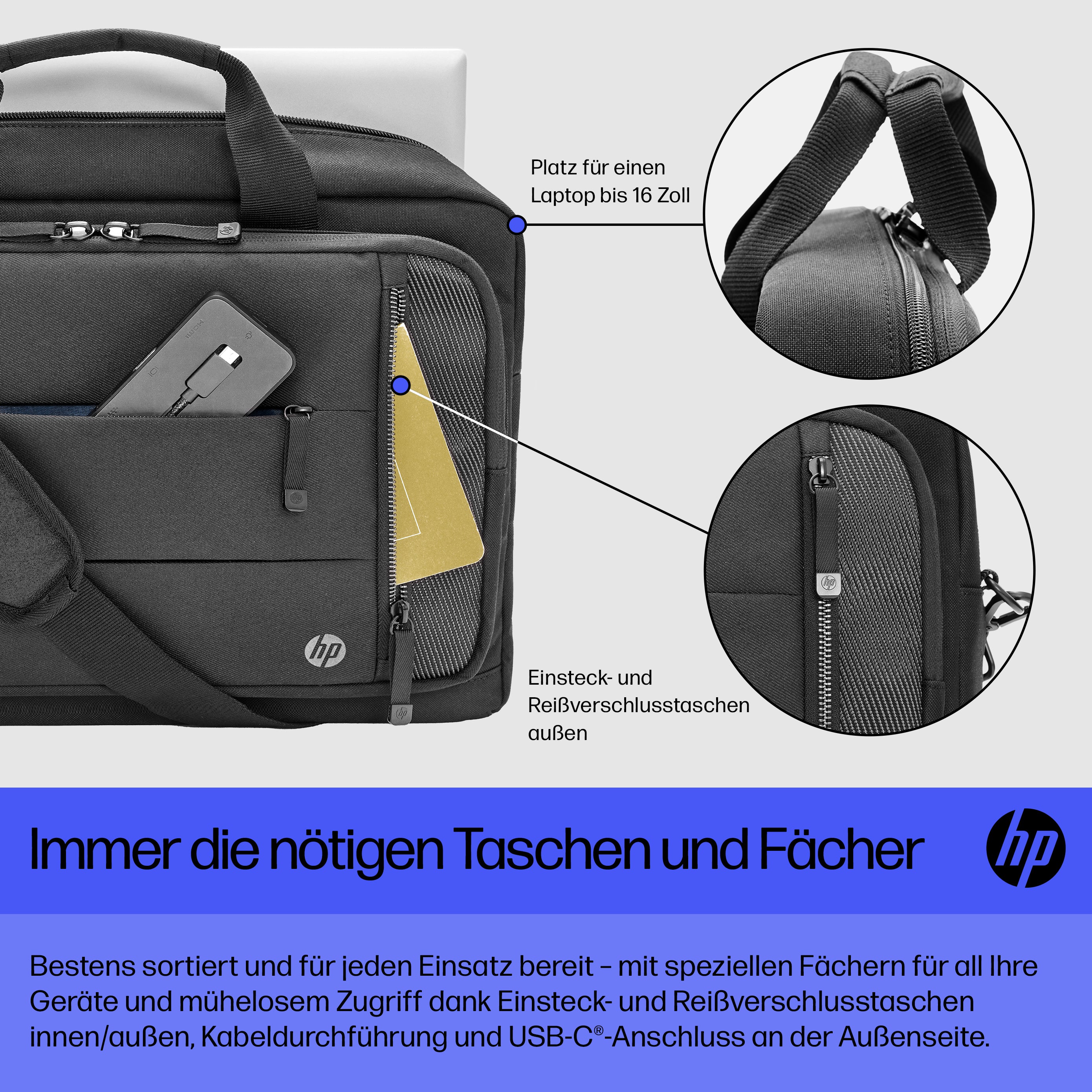 HP INC. 16 inch Renew Executive Laptop Bag - Black