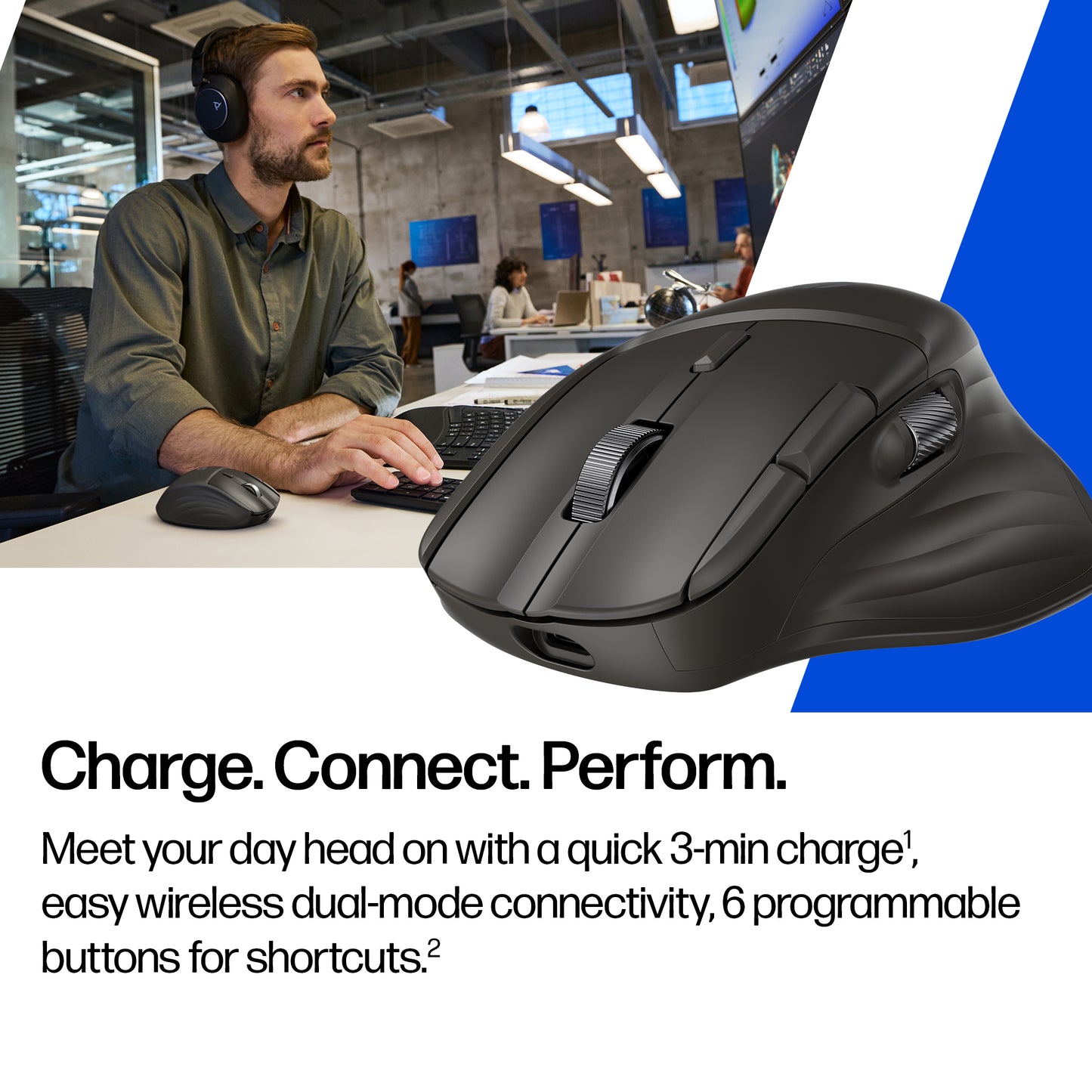 HP INC. 785M Wireless Mouse - Right-Handed - Black