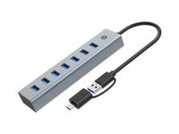 CONCEPTRONIC 7-Port USB 3.0 Hub with Power Adapter - 5Gbps - USB-A x 7