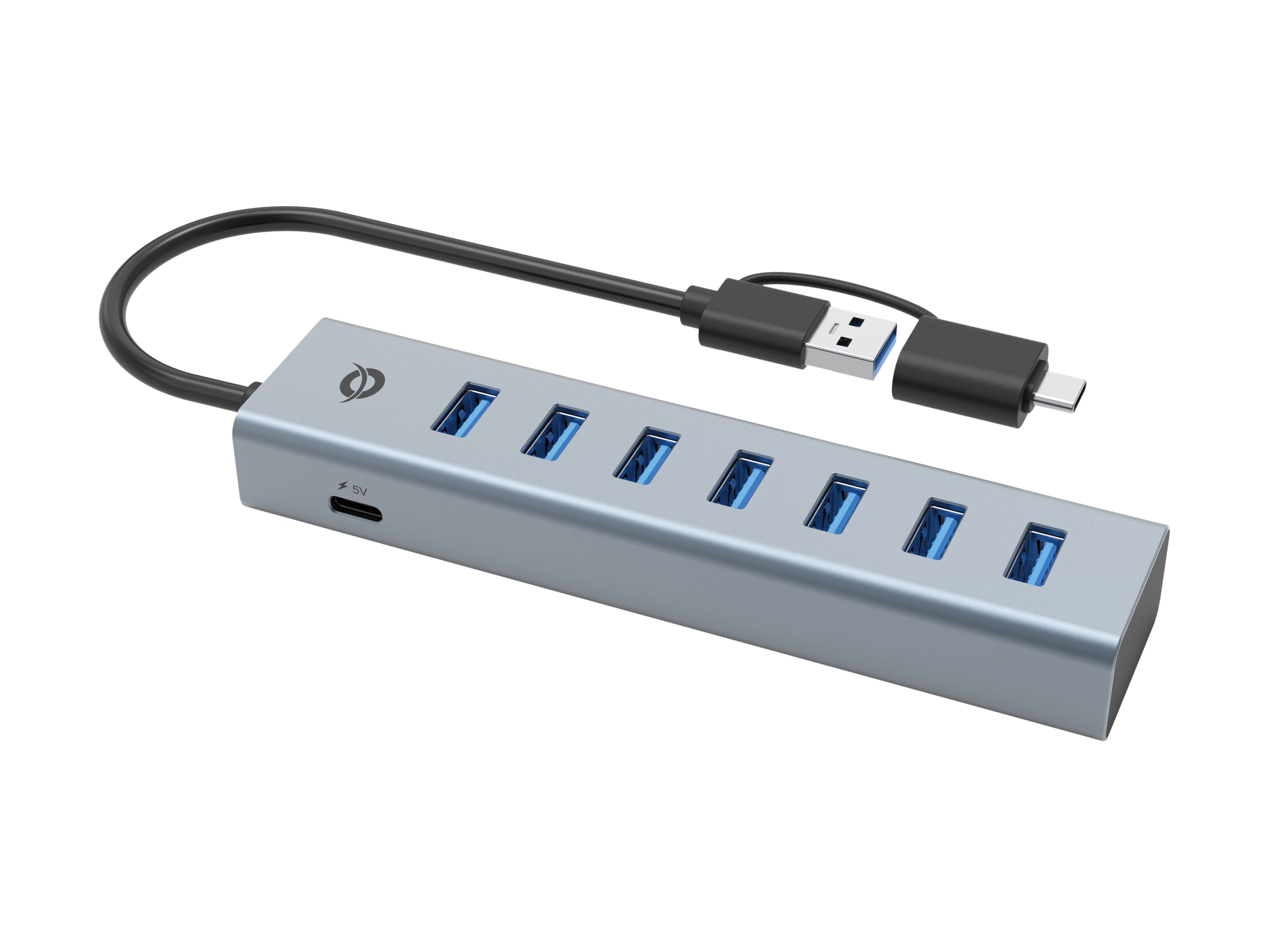 CONCEPTRONIC 7-Port USB 3.0 Hub with Power Adapter - 5Gbps - USB-A x 7