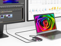 CONCEPTRONIC 7-in-1 Docking Station USB 3.2 Gen 1 - MST - HDMI x 2 - USB 3.0 x 3 - GbE - 100W USB PD