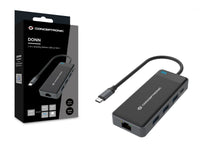 CONCEPTRONIC 7-in-1 Docking Station USB 3.2 Gen 1 - MST - HDMI x 2 - USB 3.0 x 3 - GbE - 100W USB PD
