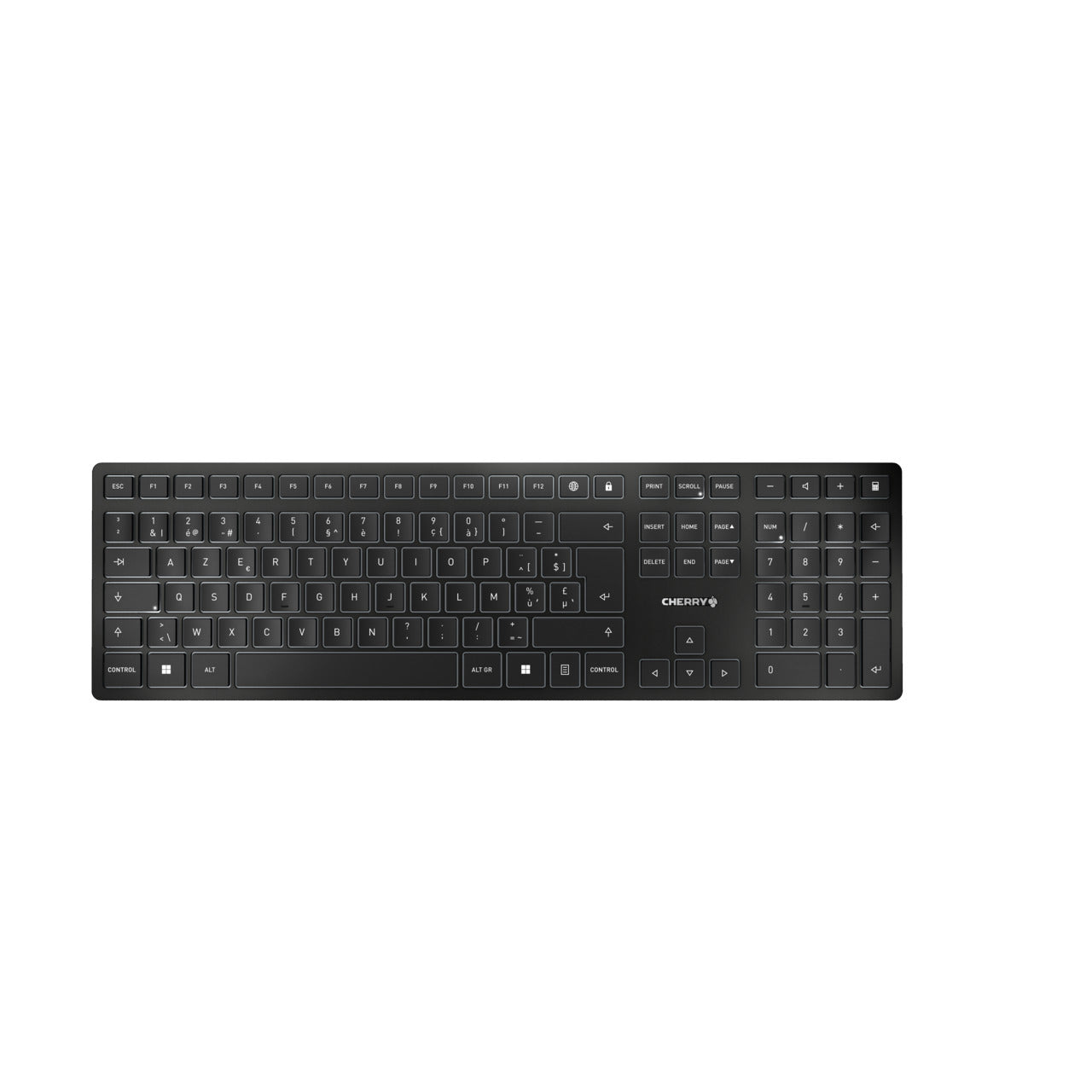 CHERRY KW 9100 SLIM - Keyboard - Wireless - AZERTY - Black