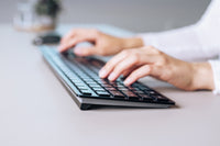 CHERRY KW 9100 SLIM - Keyboard - Wireless - AZERTY - Black