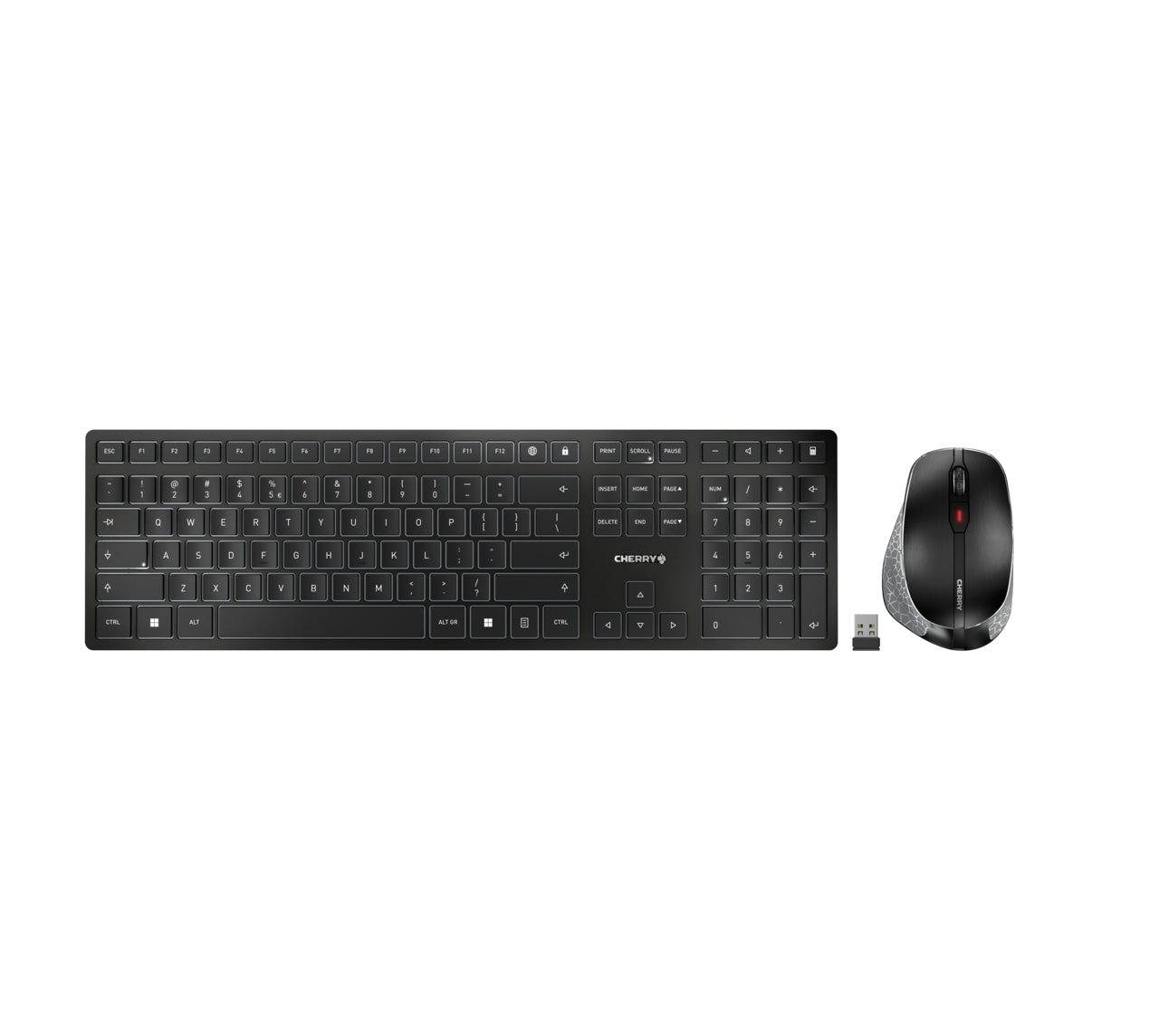 CHERRY DW 9500 SLIM - Desktop set - Wireless - QWERTY SPAIN - Black