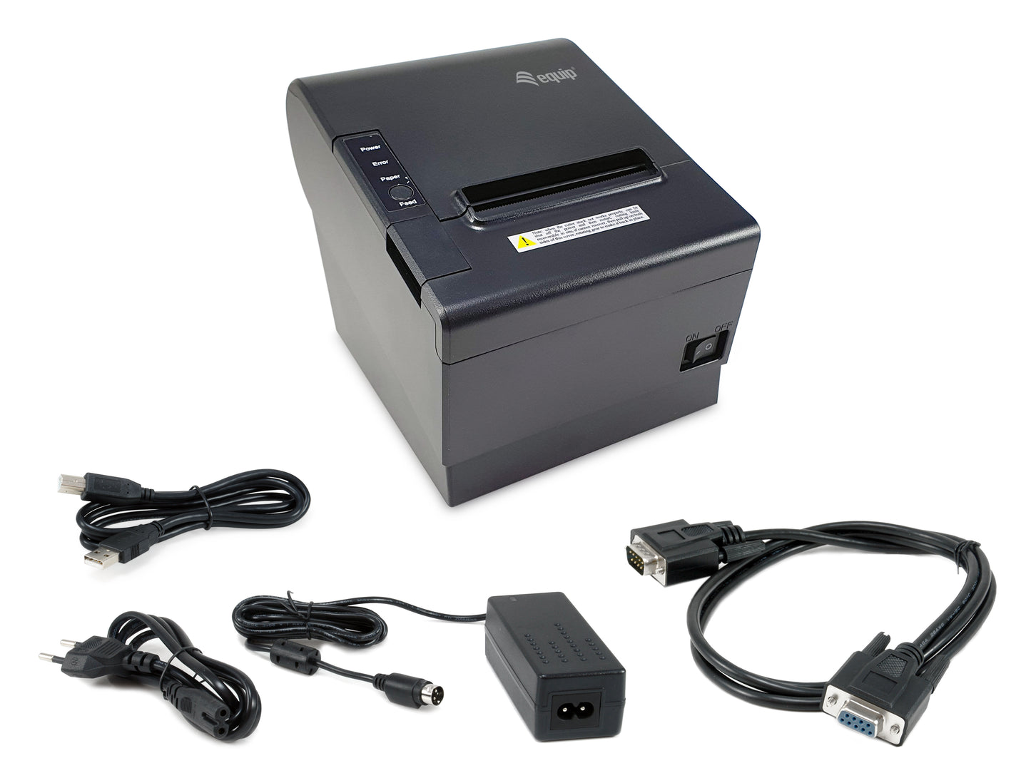 EQUIP 80mm Thermal POS Receipt Printer with Auto Cutter USB/Ethernet/Serial/Cash Drawer connection