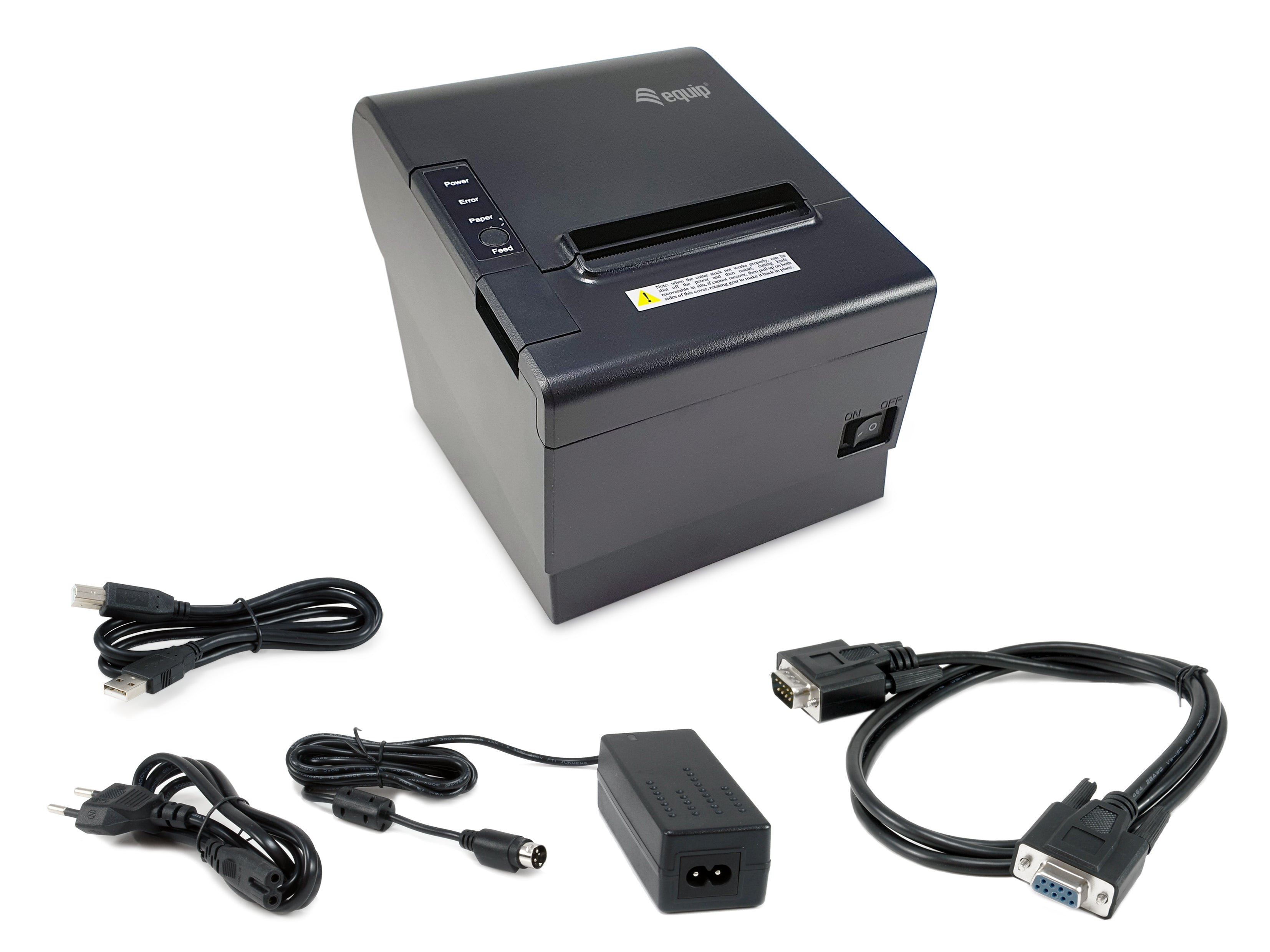 EQUIP 80mm Thermal POS Receipt Printer with Auto Cutter USB/Ethernet/Serial/Cash Drawer connection