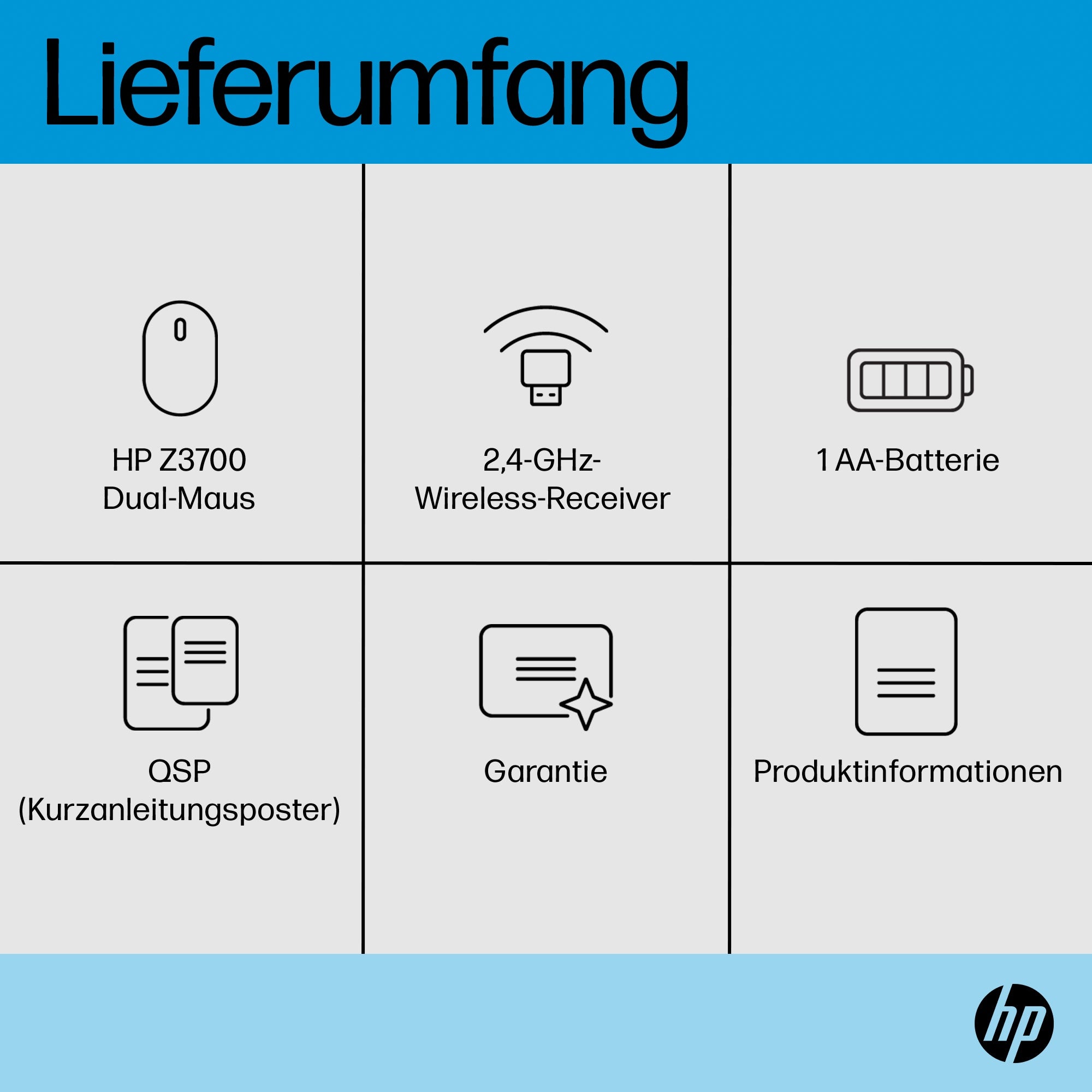 HP INC. Z3700 Wireless Mouse - Black
