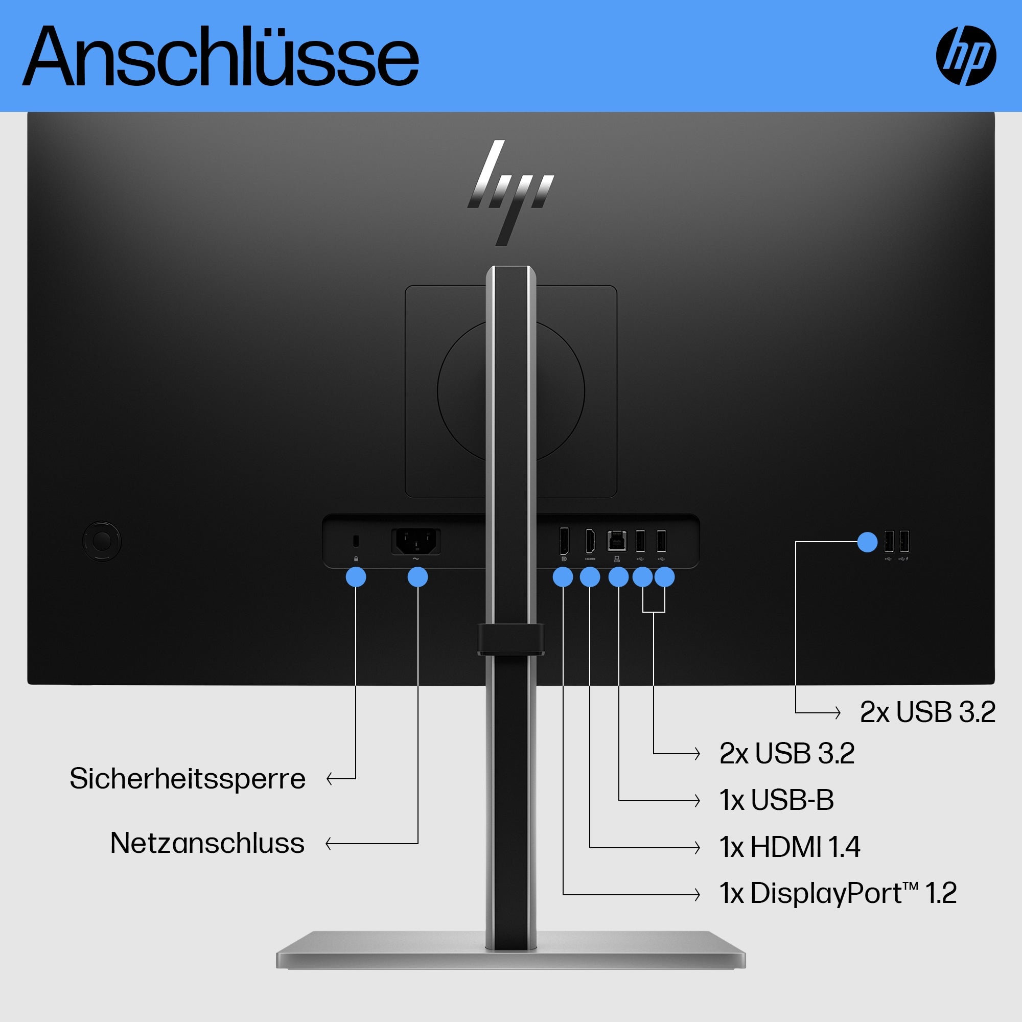 HP INC. E27 G5 FHD - 27 inch - Full HD IPS LED Monitor - 1920x1080 - Pivot / HAS