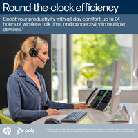 HP INC. Poly Voyager 4320 Microsoft Teams Certified Headset + BT700 dongle + Charging Stand
