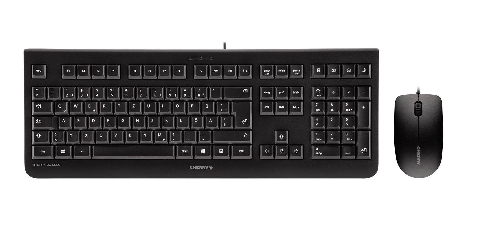 CHERRY DC 2000 - Desktop set - Corded - AZERTY - Black