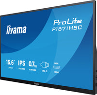 IIYAMA Prolite 15,6 inch Portable Full HD IPS Monitor - USB-C with leather cover