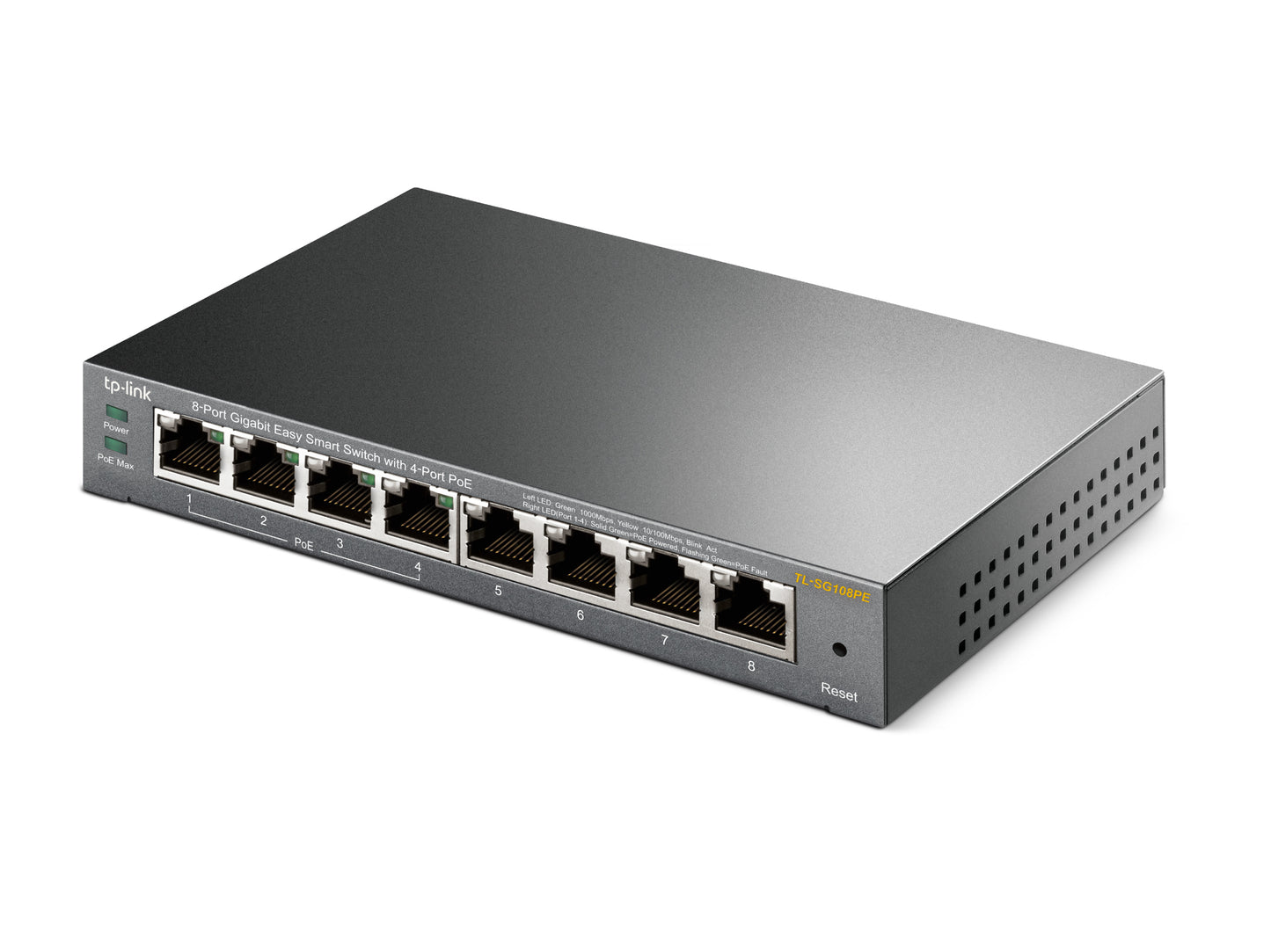 TP-LINK TL-SG108PE - SWITCH - 8 Port - 4x PoE - 55 Watt