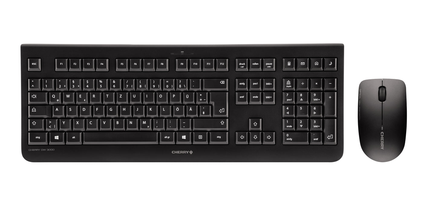 CHERRY DW 3000 - Desktop set - Wireless - AZERTY - Black
