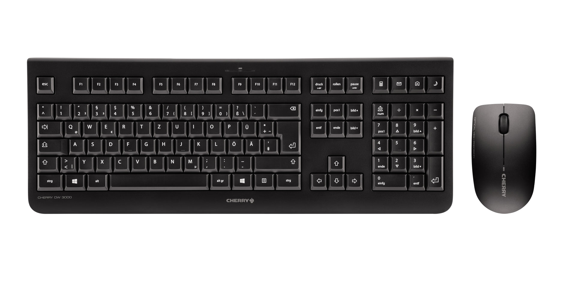 CHERRY DW 3000 - Desktop set - Wireless - AZERTY - Black