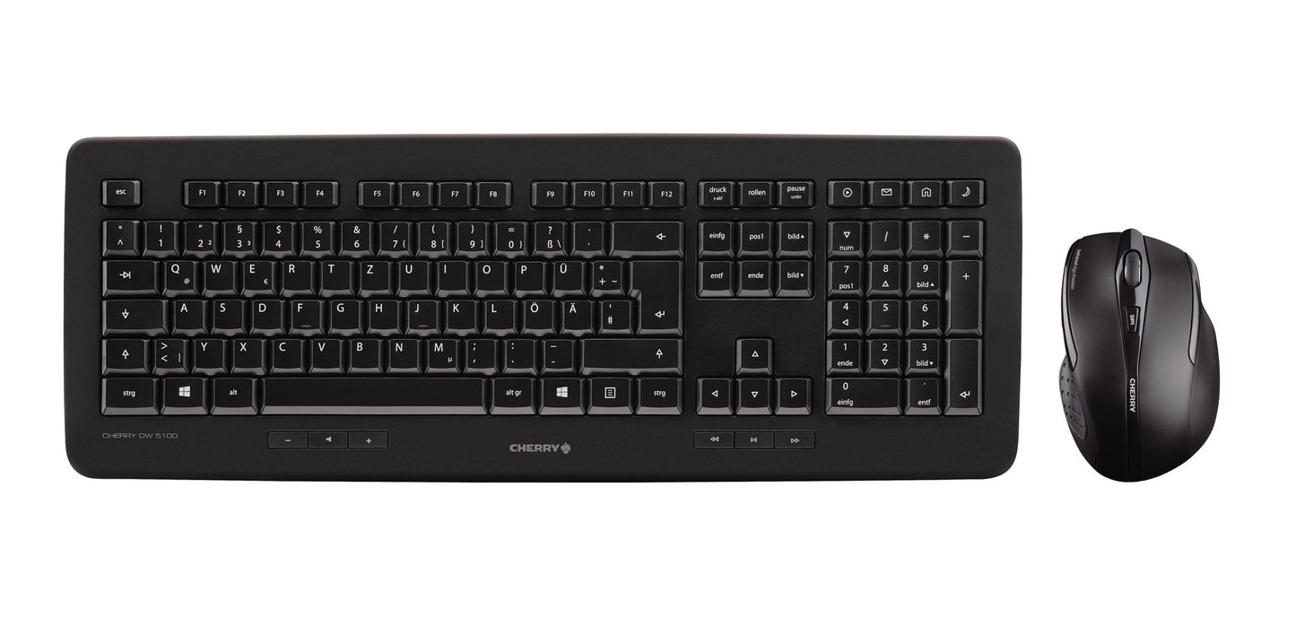 CHERRY DW 5100 - Desktop set - Wireless - QWERTY - Black