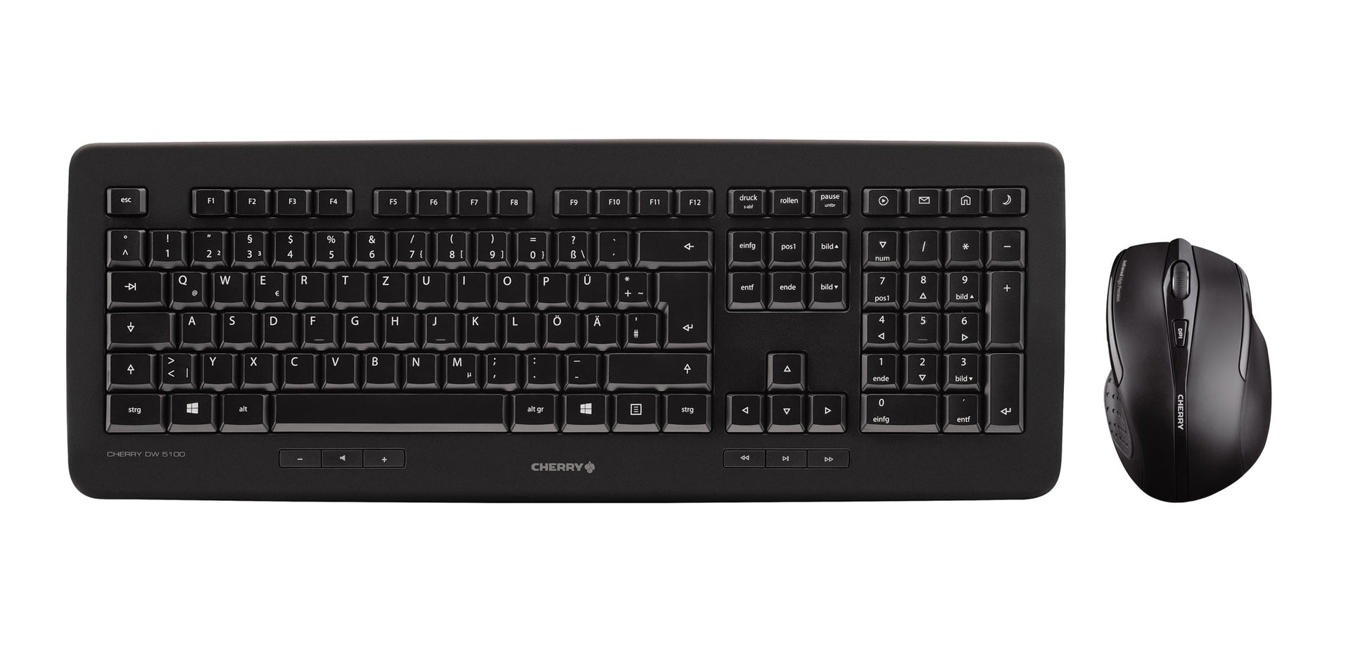 CHERRY DW 5100 - Desktop set - Wireless - QWERTY - Black