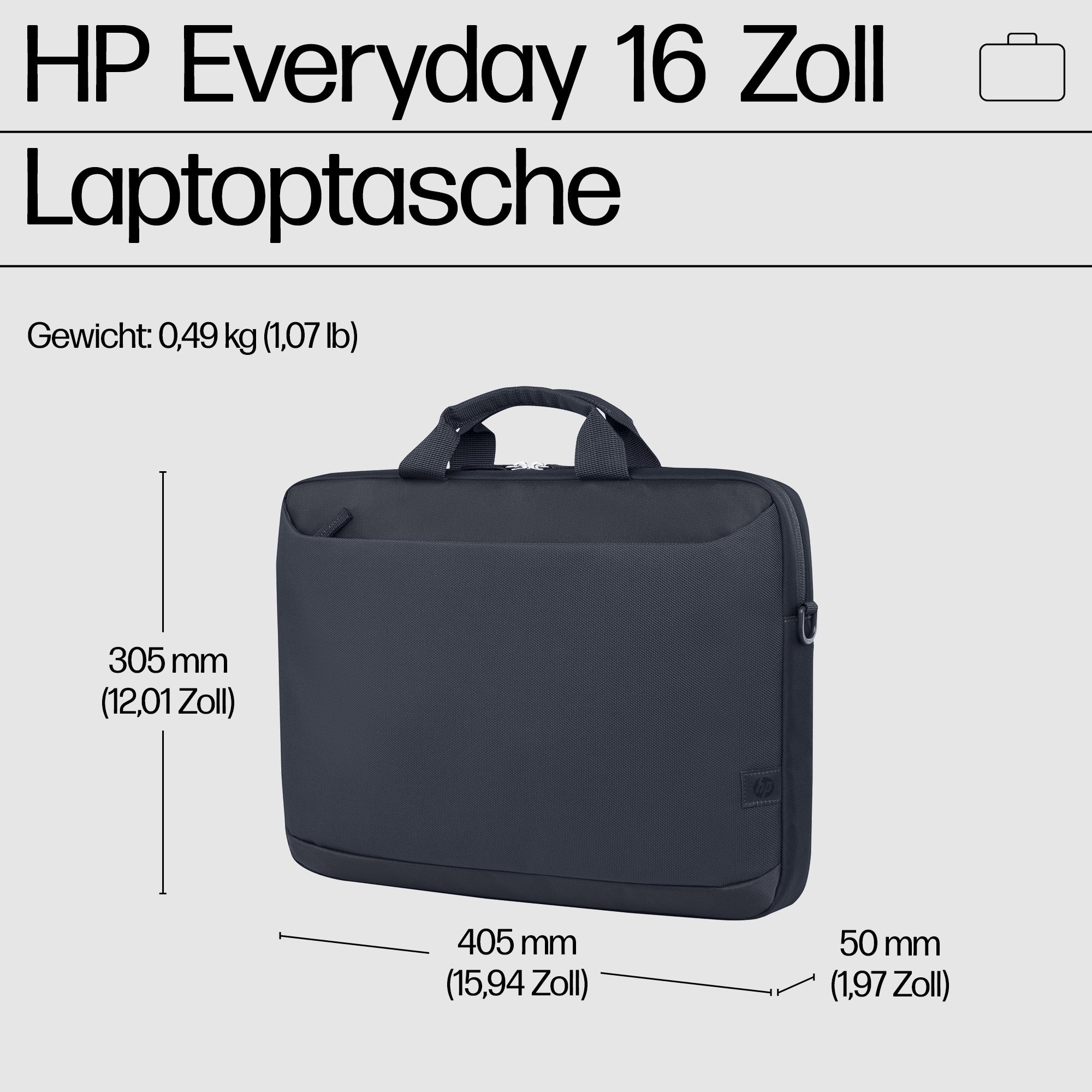 HP INC. Everyday Notebook Carrying Case - 16.1inch - Grey
