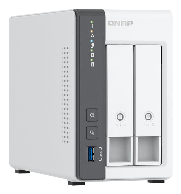 QNAP ARM 4-core Cortex-A55 2.0GHz - NAS Tower - 2x 3.5-inch SATA 6Gb/s