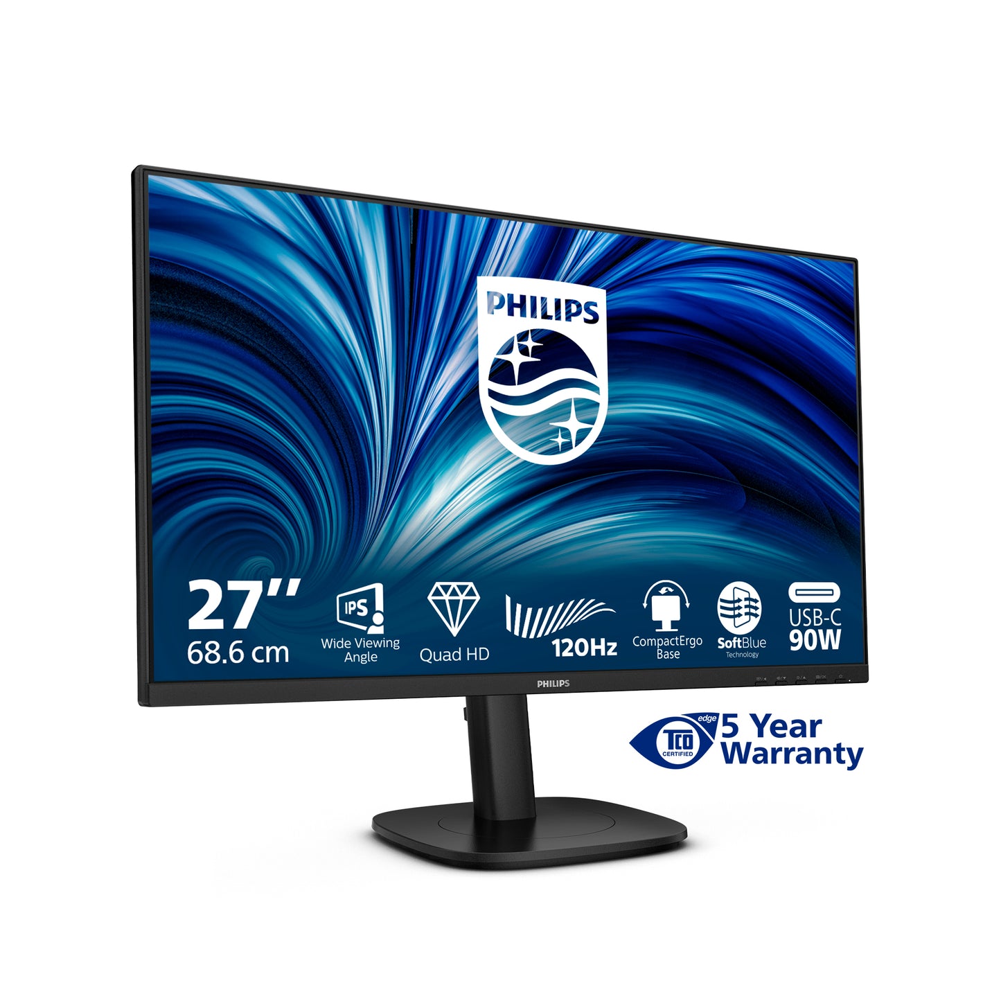 PHILIPS 3000 Series - 27 inch - QUAD HD LCD - 2560x1440 - Pivot - HAS