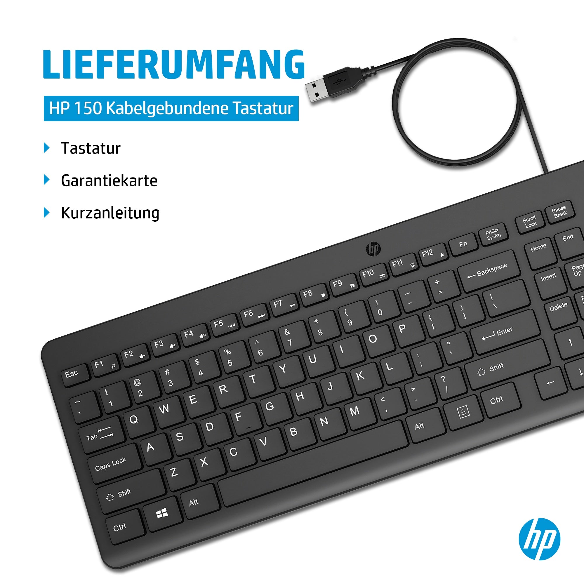 HP INC. 150 Wired Keyboard - QWERTY