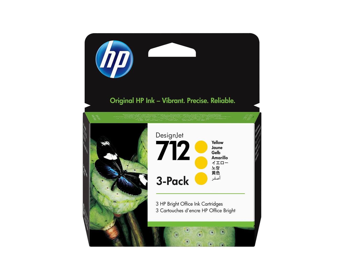 HP INC. HP 712 Yellow Ink Cartridge 3-Pack