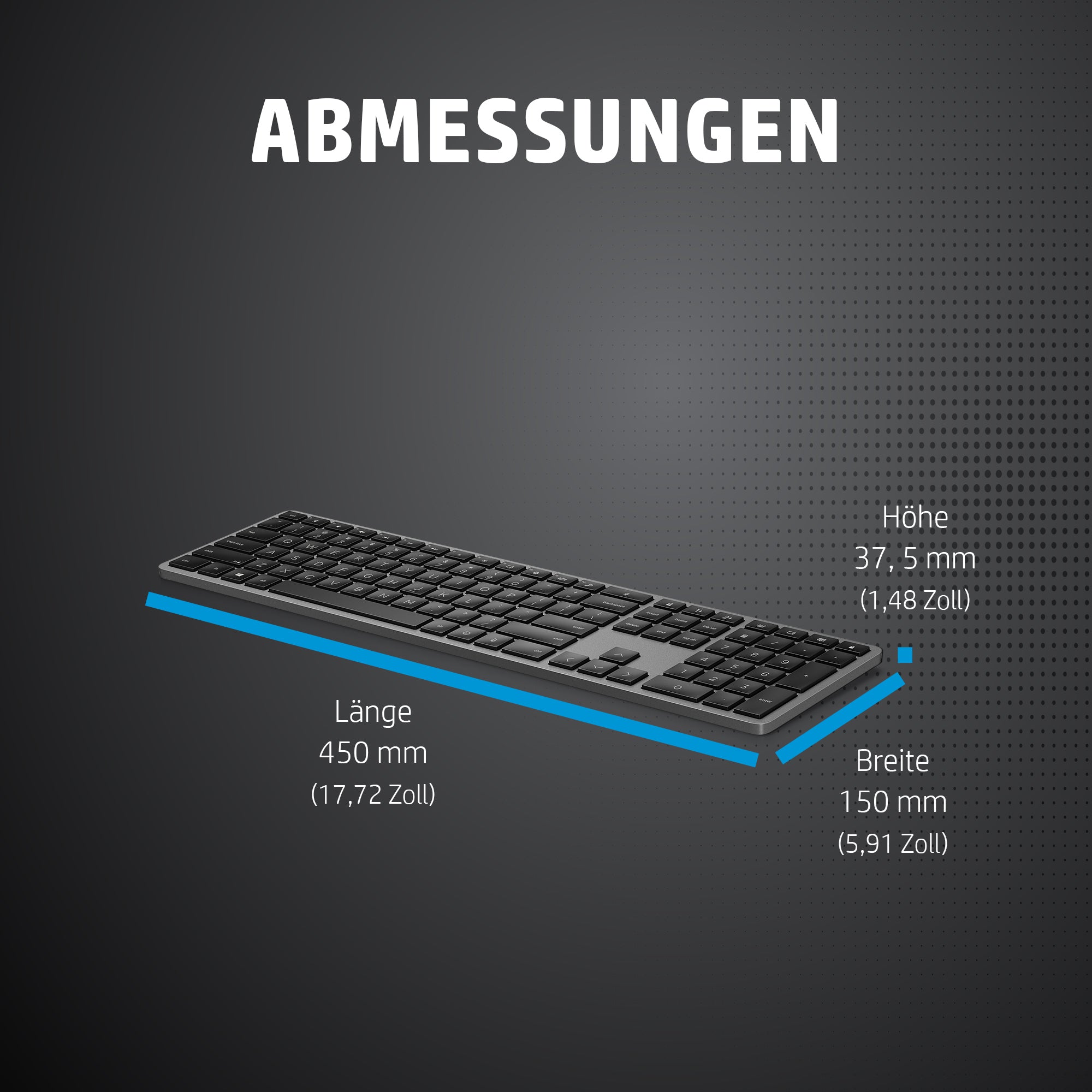 HP INC. 975 Dual-Mode Wireless Keyboard