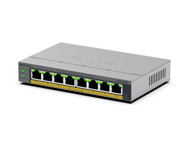 NETGEAR 8 - Port Unmanaged Gigabit PoE - Full Duplex