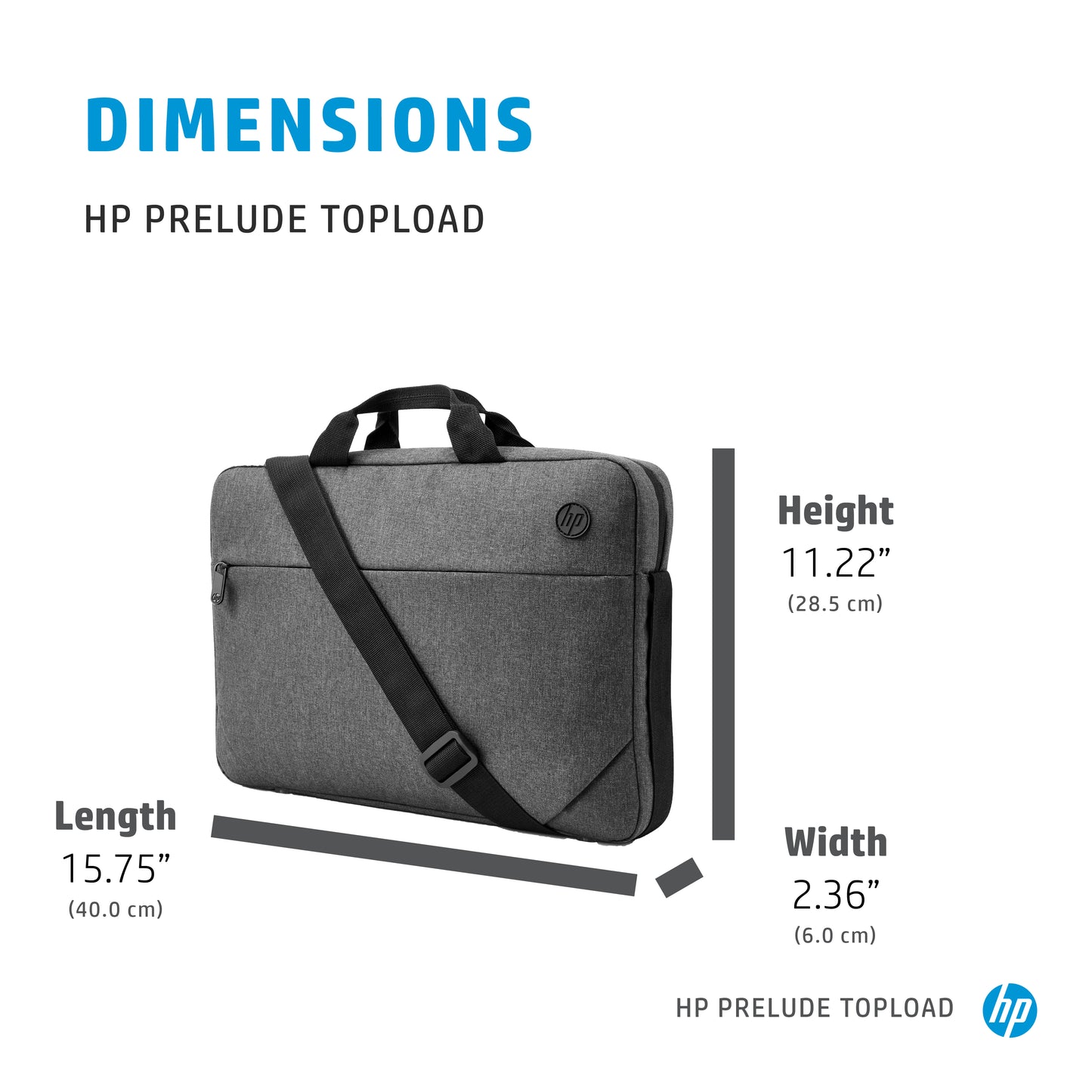 HP INC. 15.6 inch Prelude Topload Laptop Bag - Grey