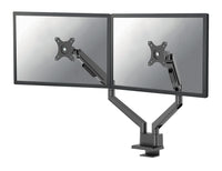 NEOMOUNTS NEXT Slim Dual Monitor Arm - 17-32inch - 1-9 kg/screen (curved 8 kg/screen) - Gas Spring - 180 Degrees - Stop Mechanism - Topfix