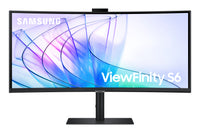 SAMSUNG ViewFinity S6 - 34 inch Curved - UltraWide Quad HD VA LED Monitor - 3440x1440 - HAS / RJ45 / USB-C / Webcam
