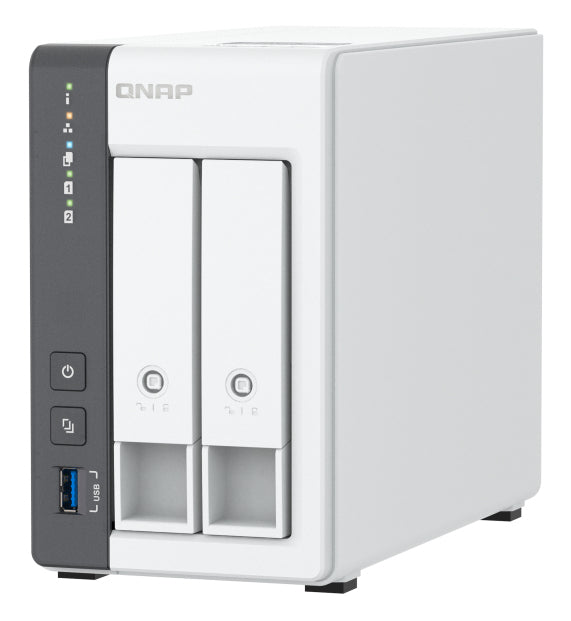 QNAP ARM 4-core Cortex-A55 2.0GHz - NAS Tower - 2x 3.5-inch SATA 6Gb/s