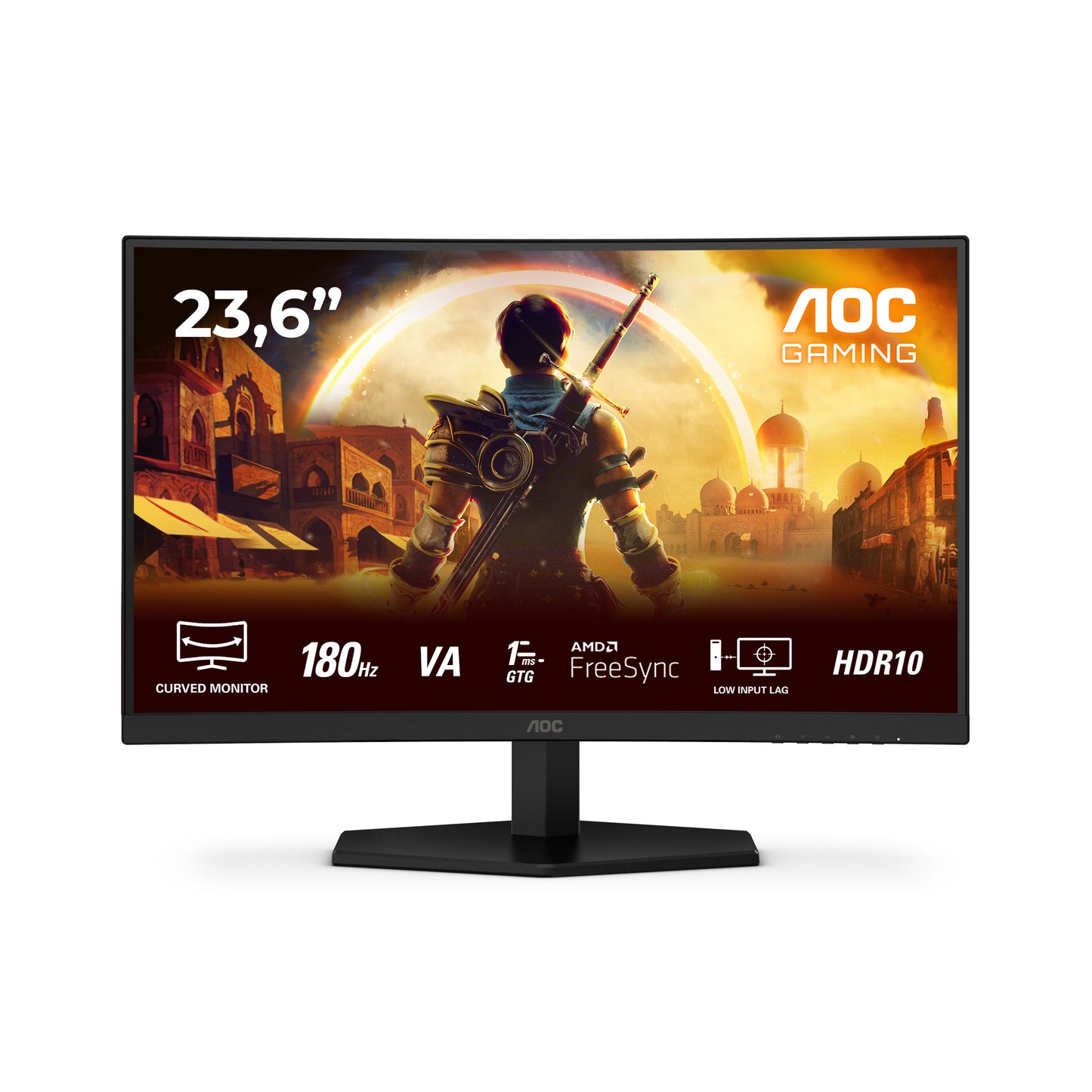 AOC G4 Series - 23.6 inch - 1920x1080 - Curved - Full HD LED - 180hz