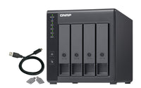 QNAP TR-004 HDD/SSD enclosure - 2.5 inch / 3.5 inch - Black
