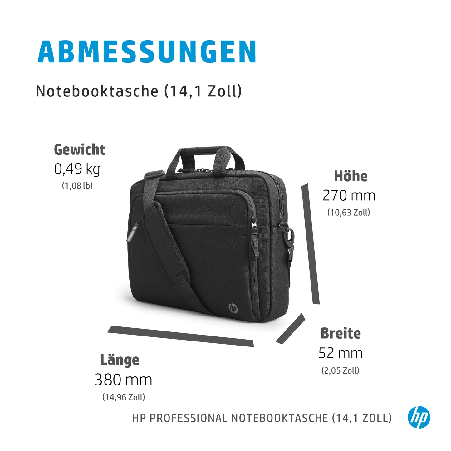 HP INC. 14 inch Professional Laptop Bag - Black
