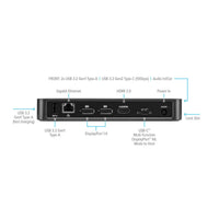 TARGUS Universal USB-C Triple-HD Docking Station w 85 W Power Delivery - For MST enabled devices